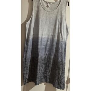 Christopher & Banks CJ Banks Women's Plus Ombre 100% Cotton Shift Dress Size 1X‎
